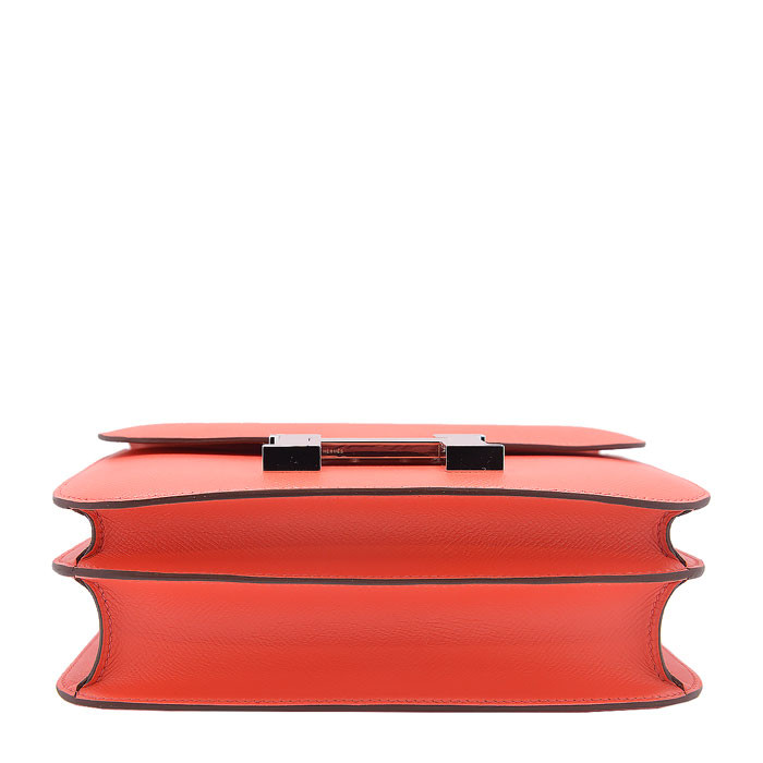 HERMES/爱马仕 女士T5粉色牛皮Constance24 单肩包 斜挎包