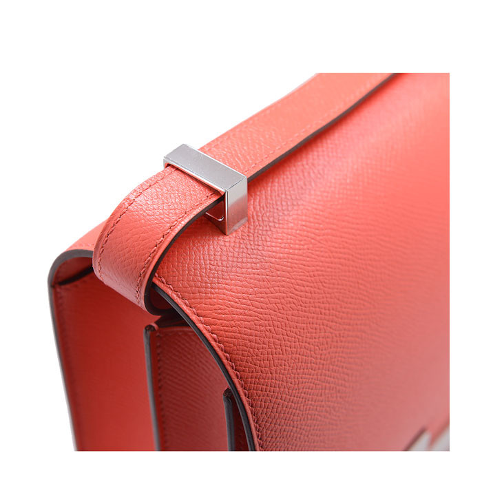 HERMES/爱马仕 女士T5粉色牛皮Constance24 单肩包 斜挎包