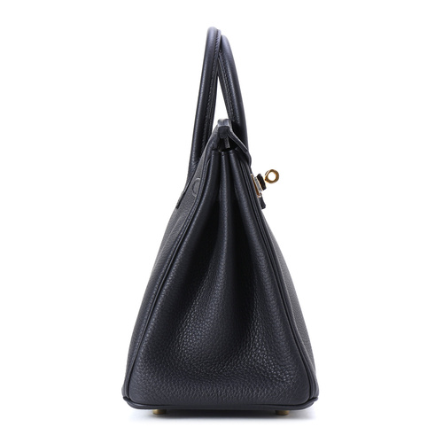 HERMES/爱马仕Birkin25黑色togo牛皮女士手提包