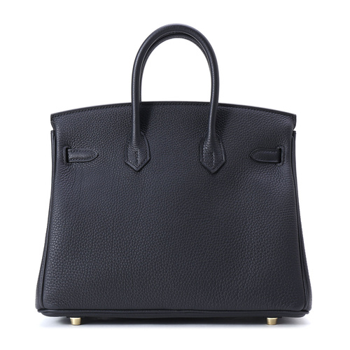 HERMES/爱马仕Birkin25黑色togo牛皮女士手提包