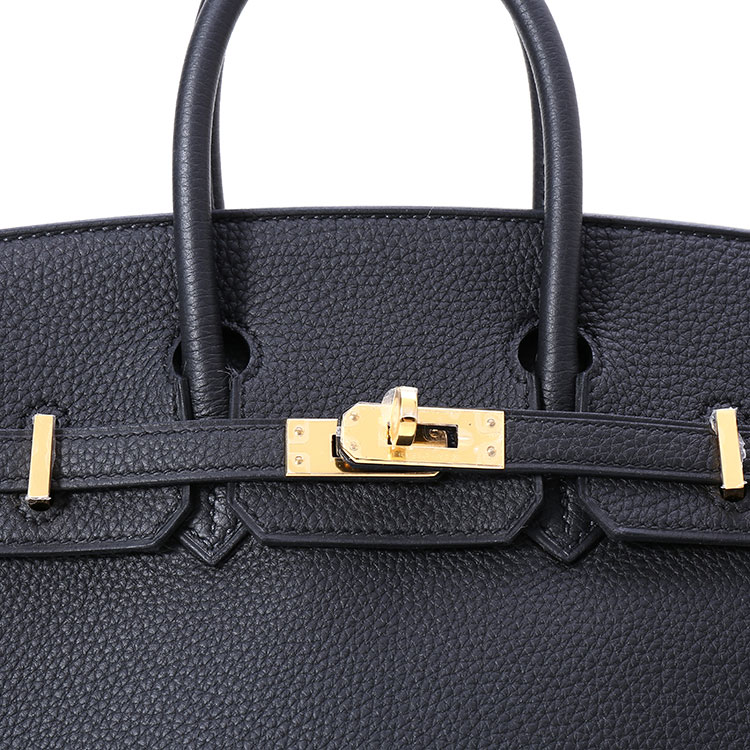 HERMES/爱马仕Birkin25黑色togo牛皮女士手提包