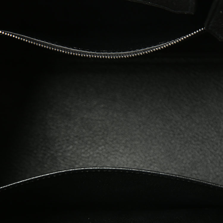 HERMES(爱马仕) 黑色皮质银扣手提包Birkin30