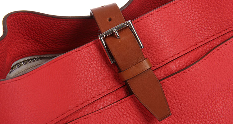 HERMES（爱马仕）红色皮质单肩包
