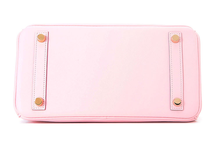 HERMES(爱马仕) Birkin25樱花粉色皮质手提包