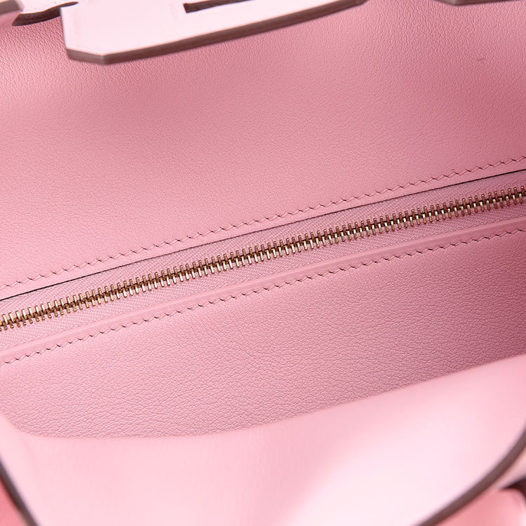 HERMES(爱马仕) Birkin25樱花粉色皮质手提包