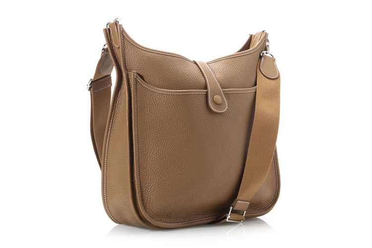 HERMES/爱马仕 Evelyne荔枝纹中号Togo牛皮女士斜挎包