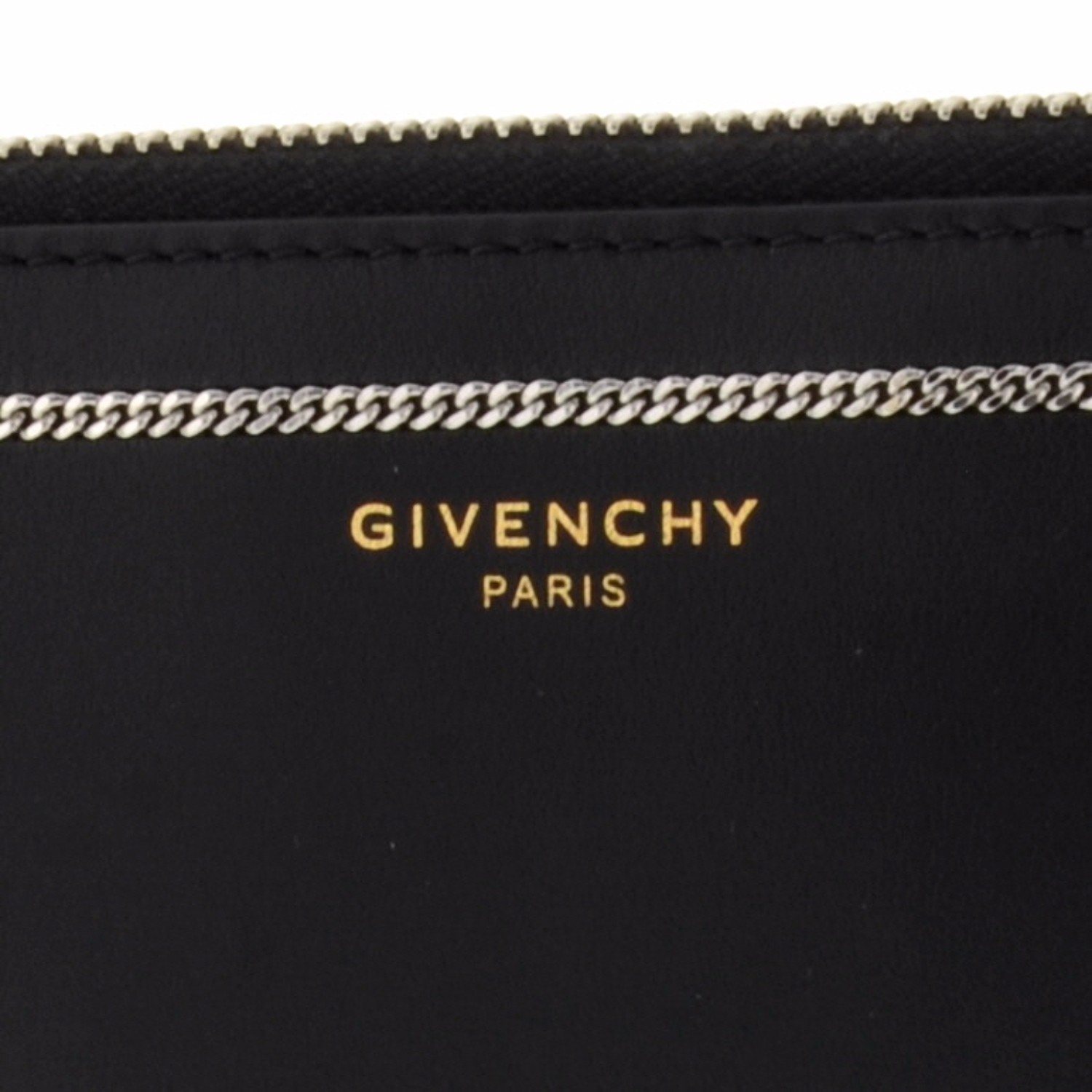【包邮包税】Givenchy/纪梵希 男士黑色真皮金属装饰手拿包 BK06071495 001