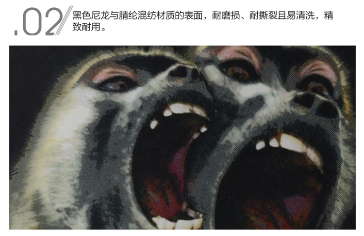 Givenchy/纪梵希 男士PVC黑色猩猩图案手提包/单肩包 BJ05052379 960