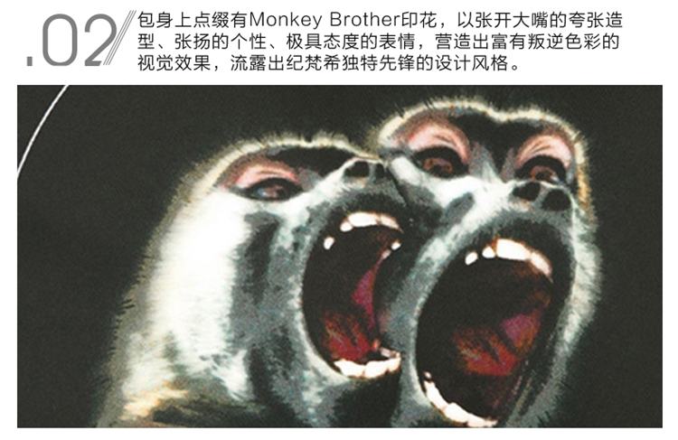 Givenchy/纪梵希 中性款式黑色尼龙猴子印花双肩包 BJ05760444 960