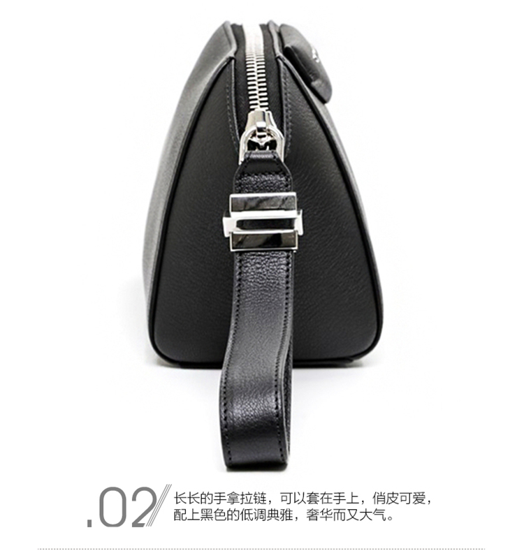 Givenchy/纪梵希 女士黑色羊皮木纹手拿包 BC06826012 001