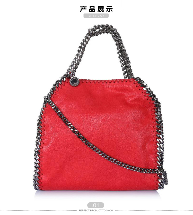 【包邮包税】Stella McCartney/斯特拉·麦卡特尼 女士红色涤纶手提包 371223 W9132 6501-S36/6 20161203