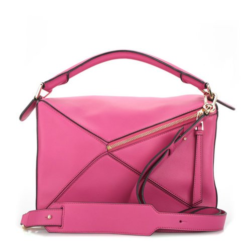 【16秋冬清仓】LOEWE/罗意威 女士 小牛皮 几何拼接 手提包 AL