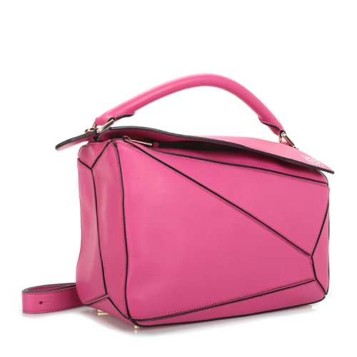 【16秋冬清仓】LOEWE/罗意威 女士 小牛皮 几何拼接 手提包 AL