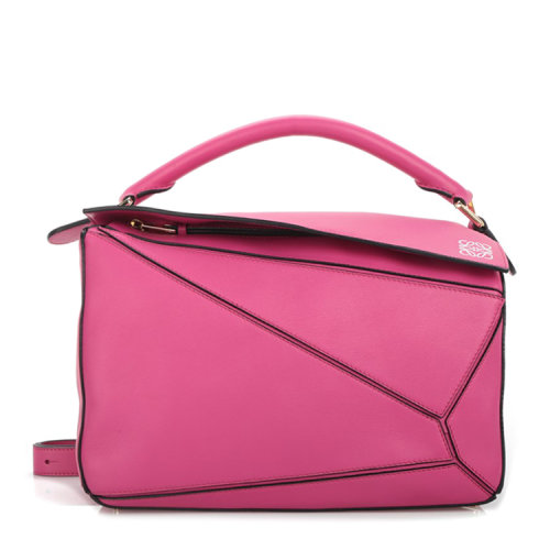 【16秋冬清仓】LOEWE/罗意威 女士 小牛皮 几何拼接 手提包 AL