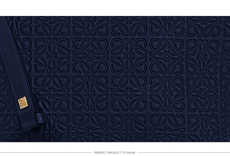 【包邮包税】LOEWE/罗意威 女士蓝色真皮单肩包 161108 107.55.N77 engraved calf navy-036
