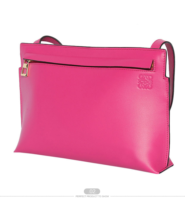 LOEWE/罗意威 女士真皮玫红色斜挎包 #109.54.N77 7170