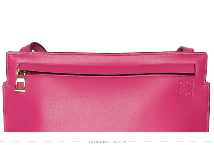 LOEWE/罗意威 女士真皮玫红色斜挎包 #109.54.N77 7170