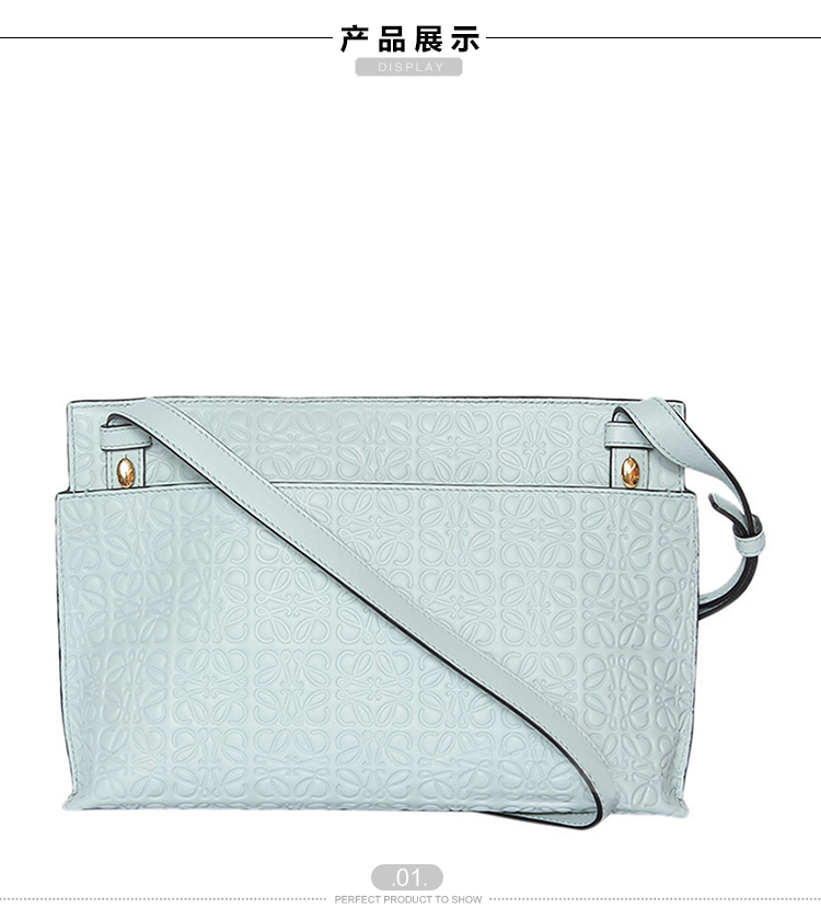 LOEWE/罗意威 女士真皮浅蓝色斜挎包 #107.55.N77 5245