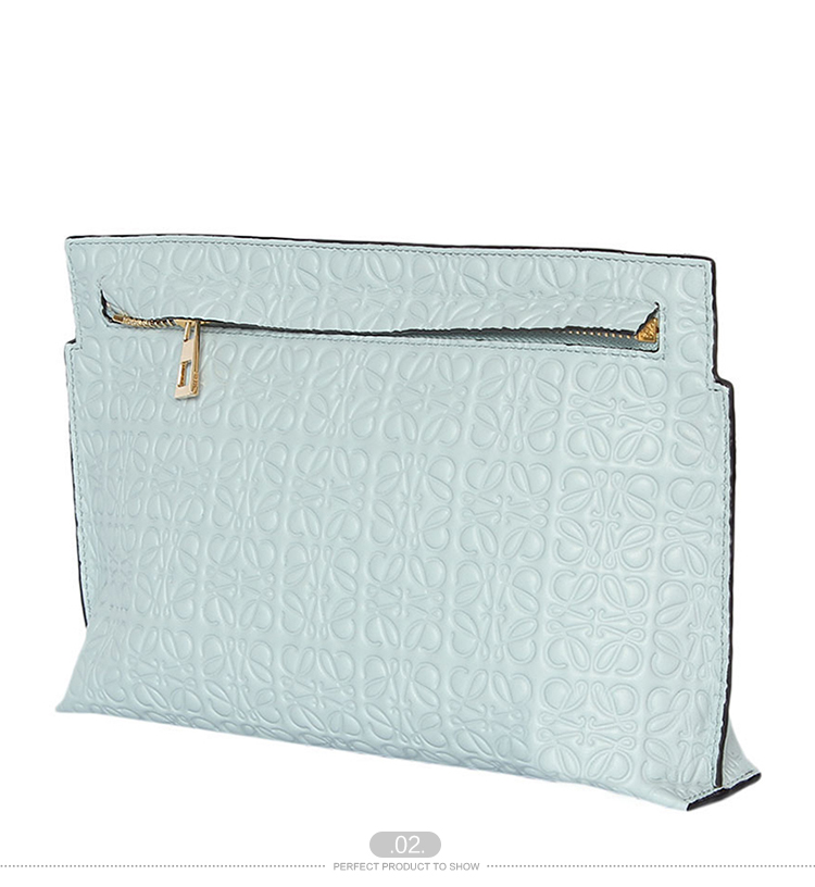 LOEWE/罗意威 女士真皮浅蓝色斜挎包 #107.55.N77 5245
