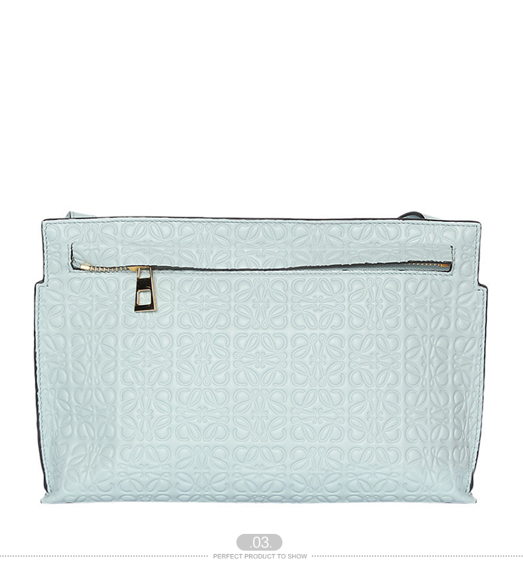 LOEWE/罗意威 女士真皮浅蓝色斜挎包 #107.55.N77 5245