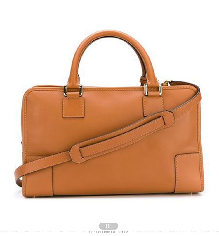 【包邮包税】LOEWE/罗意威 女士小牛皮棕色手提包 389.30PN22 classic calf tan-036 20161121