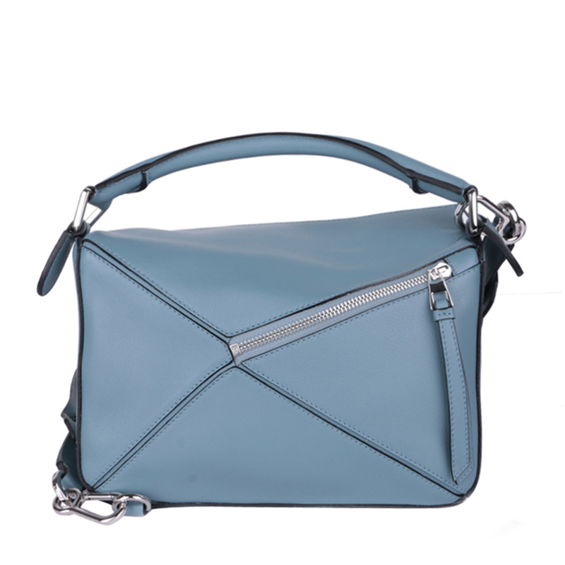 LOEWE/罗意威 女士蓝色牛皮拼接提挎两用包 161027 322.30.K79 5900