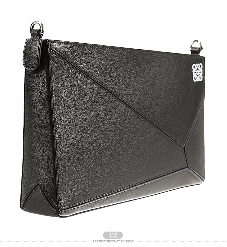 【包邮包税】LOEWE/罗意威 女士黑色真皮单肩包 32289M871100-S36/8 20161206