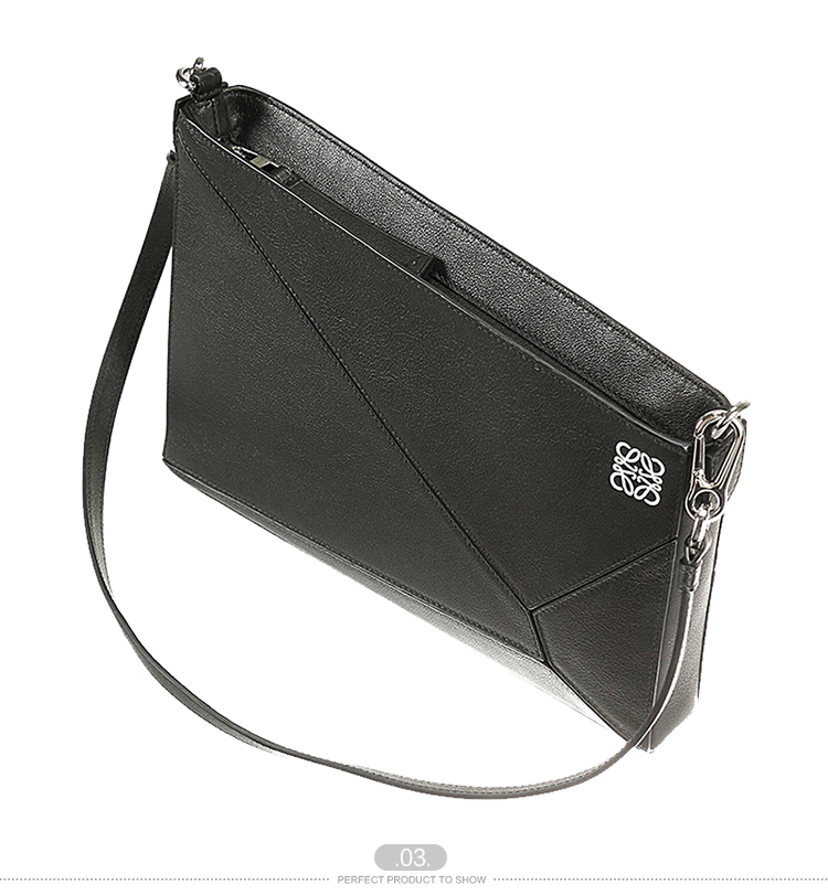 【包邮包税】LOEWE/罗意威 女士黑色真皮单肩包 32289M871100-S36/8 20161206