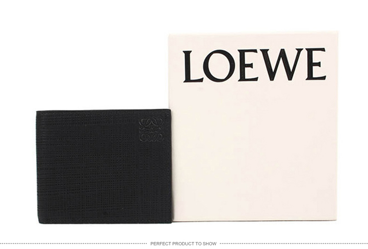 LOEWE/罗意威 男士黑色真皮钱包 101.88.M77 0 1100-S36/6 20161203