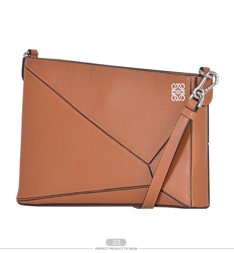 LOEWE/罗意威 女士棕色真皮单肩包 322.89.M87 2530-S36/1 20161129