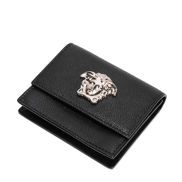 VERSACE/范思哲女士黑色牛皮钱包