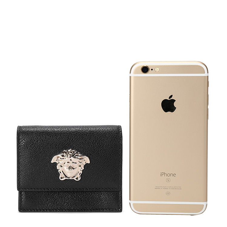 VERSACE/范思哲女士黑色牛皮钱包