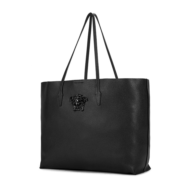 VERSACE/范思哲女士黑色牛皮手提包