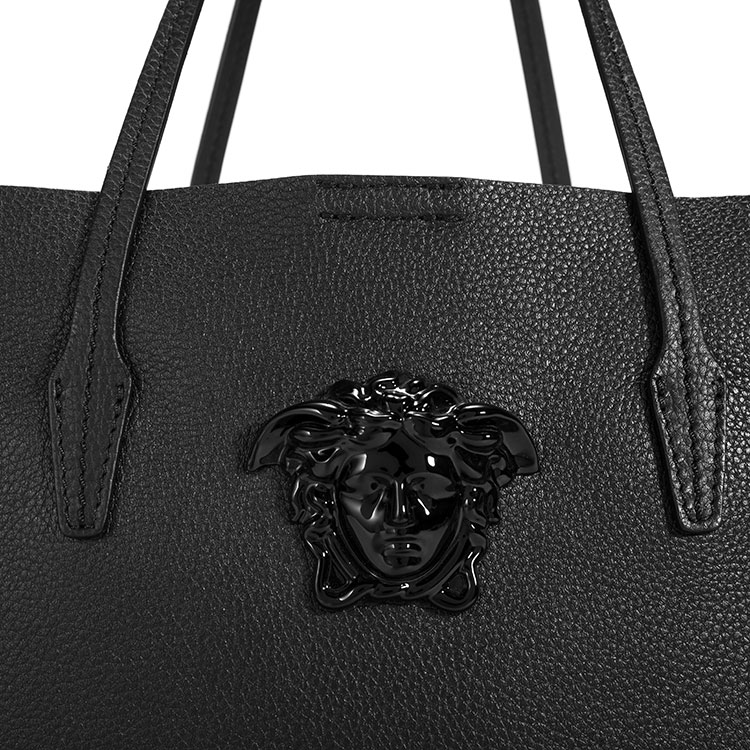 VERSACE/范思哲女士黑色牛皮手提包