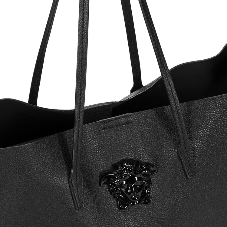 VERSACE/范思哲女士黑色牛皮手提包