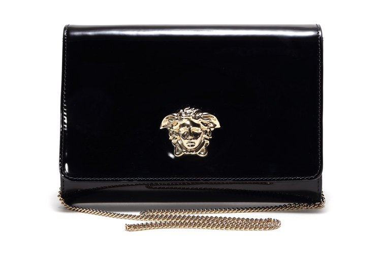 VERSACE/范思哲女士黑色牛皮单肩包