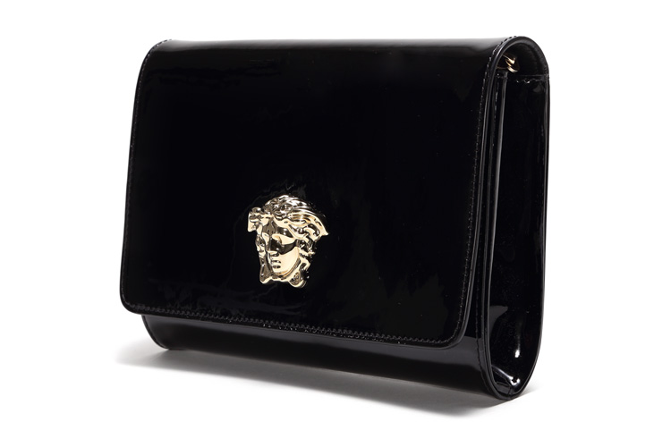 VERSACE/范思哲女士黑色牛皮单肩包