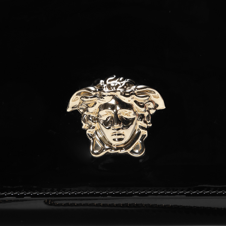 VERSACE/范思哲女士黑色牛皮单肩包