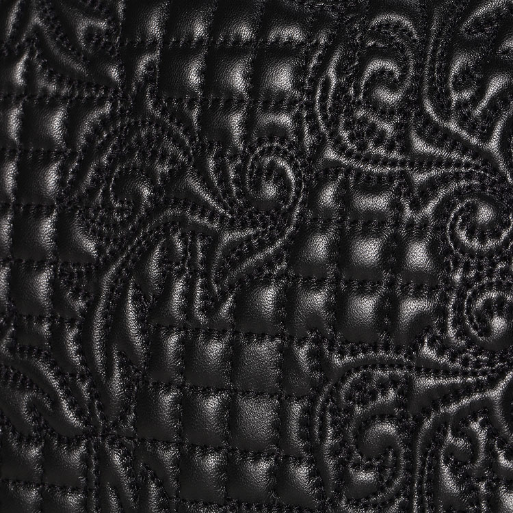 VERSACE/范思哲女士黑色羊皮手提包