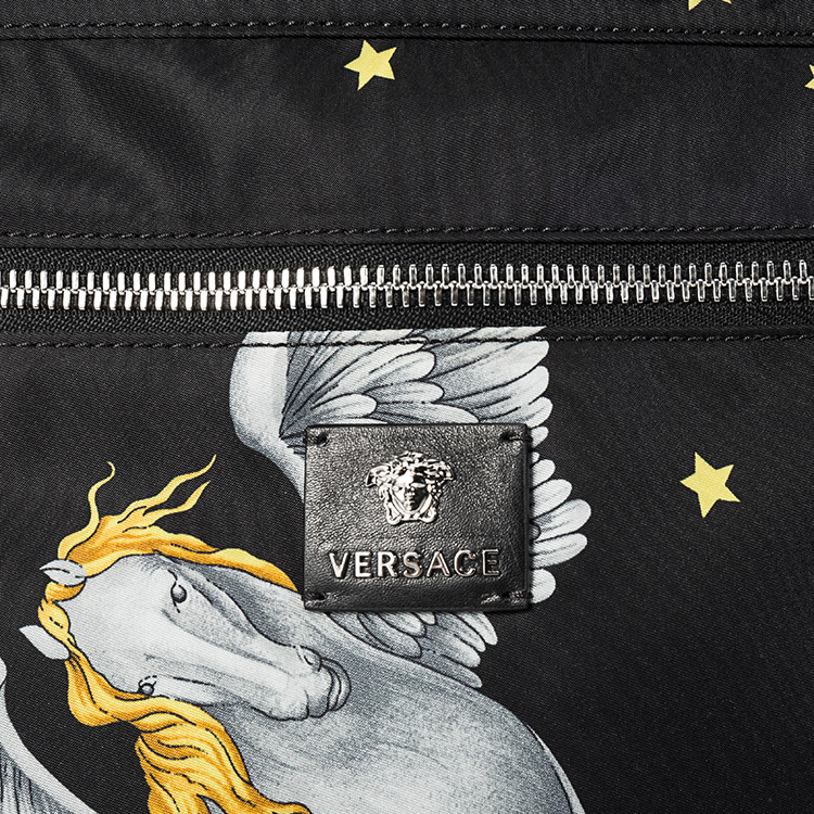 VERSACE/范思哲男士深灰色尼龙意大利制造双肩包