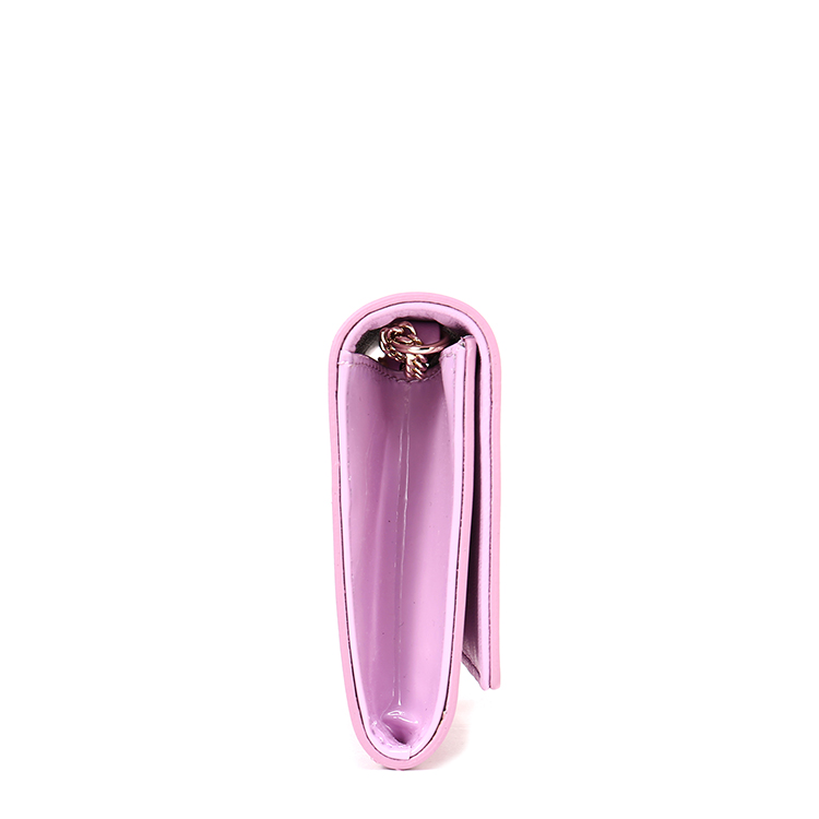 VERSACE/范思哲女士粉色牛皮链条钱包