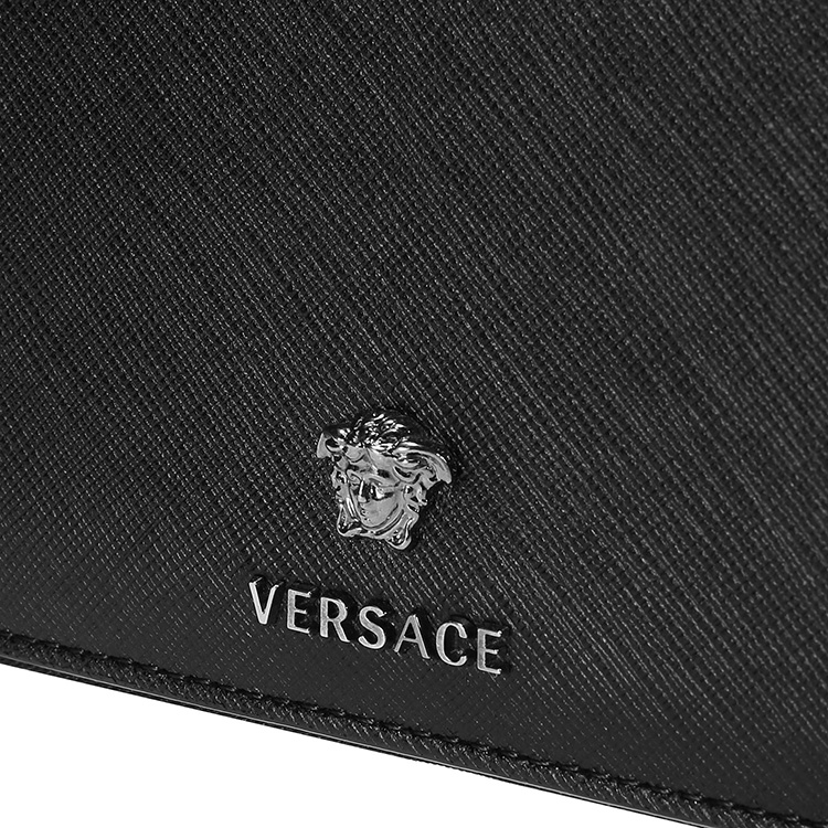 VERSACE/范思哲男士黑色牛皮手拿包