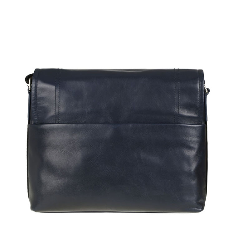 BALLY/巴利 男士TEPOLT条纹小牛皮斜挎翻盖邮差包斜挎包 6187205 蓝色/米黑条纹