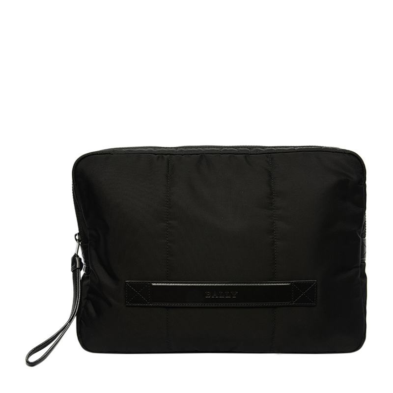 BALLY/巴利 男士黑色帆布大号手拿包 #6199505 770