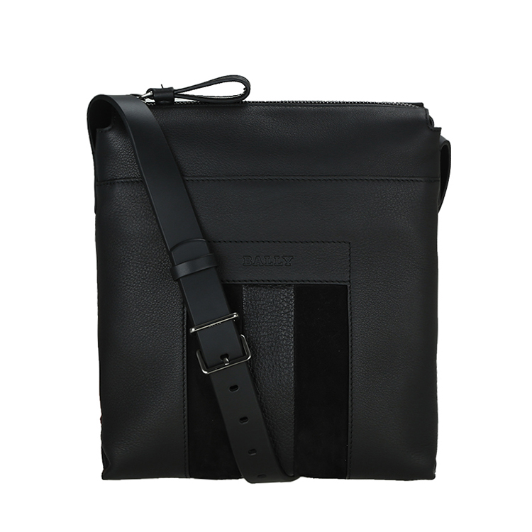 BALLY/巴利 男士BAUMAS小牛皮斜挎包 6205124 炭灰色
