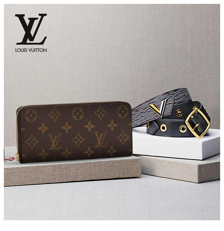 Louis Vuitton/路易威登 女士 Monogram帆布 CLÉMENCE 钱包M60742