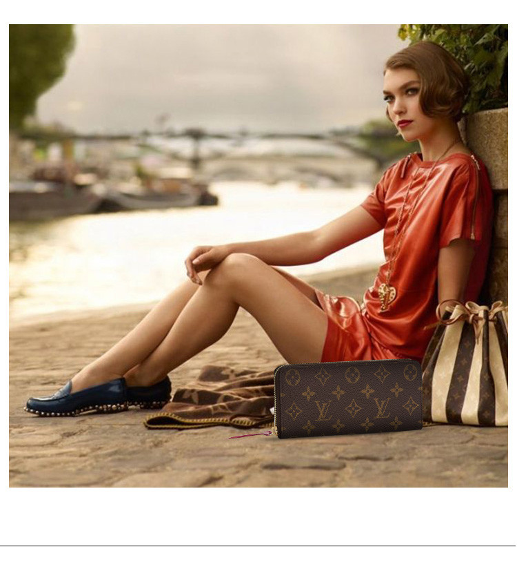 Louis Vuitton/路易威登 女士 Monogram帆布 CLÉMENCE 钱包M60742