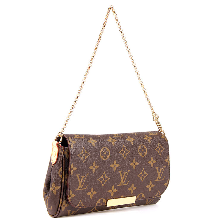 Louis Vuitton/路易威登 Monogram女士手提斜挎包（配皮肩带）M40717 帆布/配皮