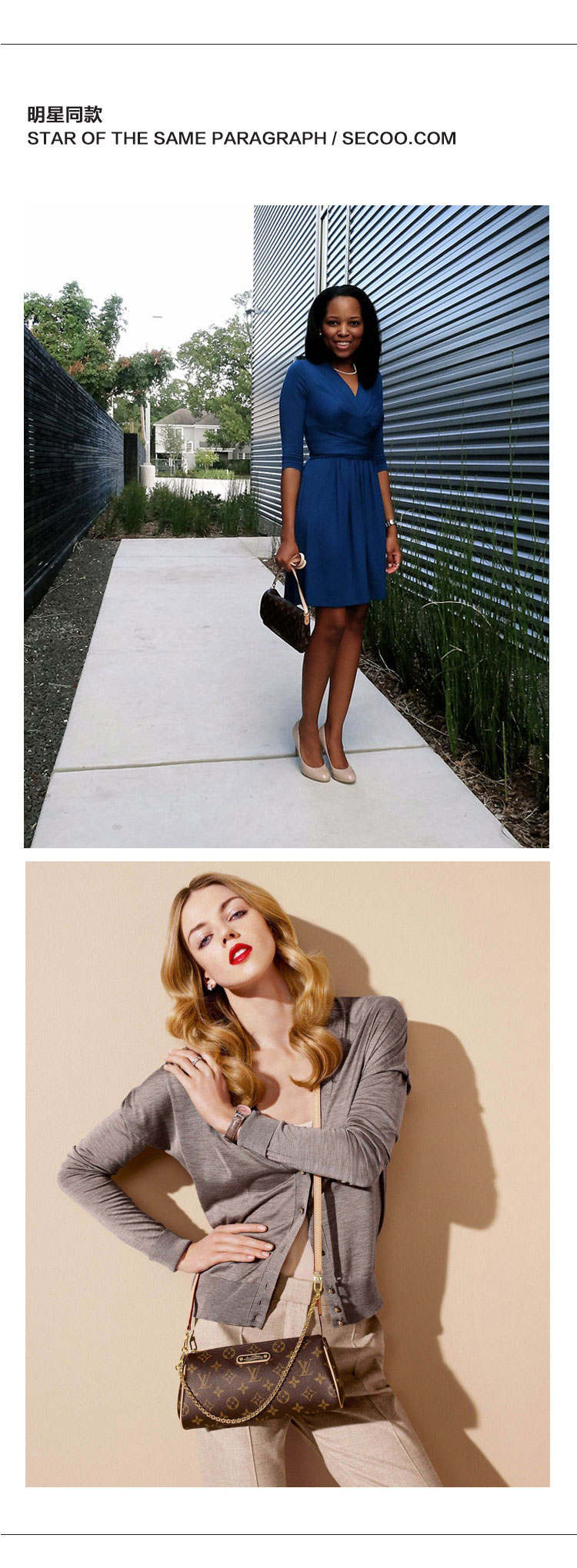 Louis Vuitton/路易威登 FAVORITE Monogram 女士大号链条包（配皮肩带）M40718 帆布/配皮