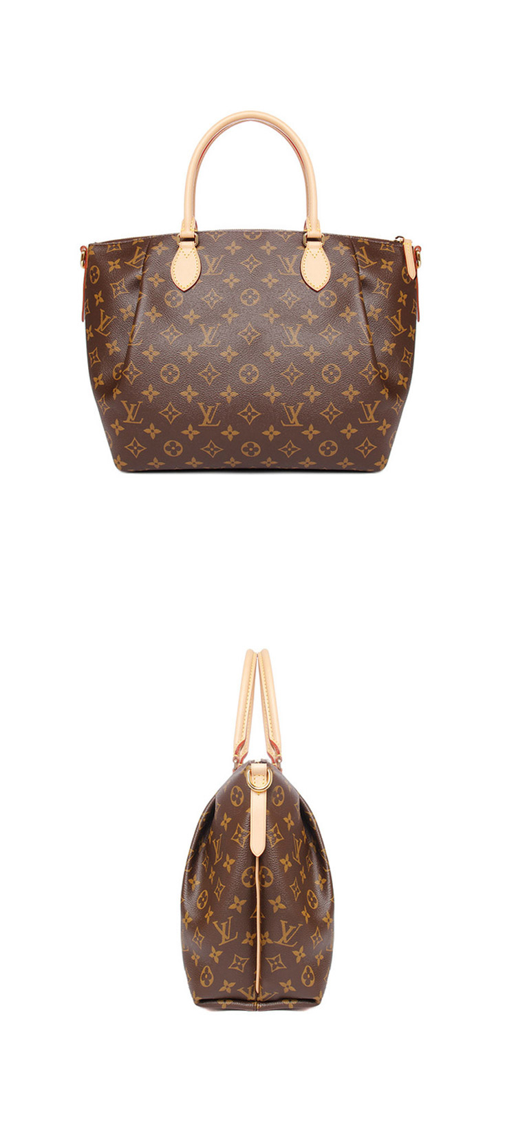 Louis Vuitton/路易威登 老花经典帆布/配皮女士中号手提包配长肩带 M48814